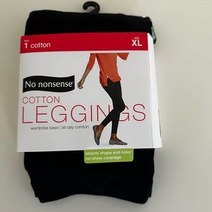 *NWT* No Nonsense Cotton Leggings | Black | Size XL